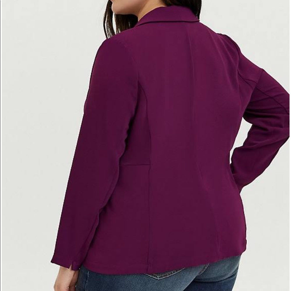 Le Suit Women’s Blazer - Plum Color Plus Size